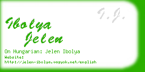 ibolya jelen business card